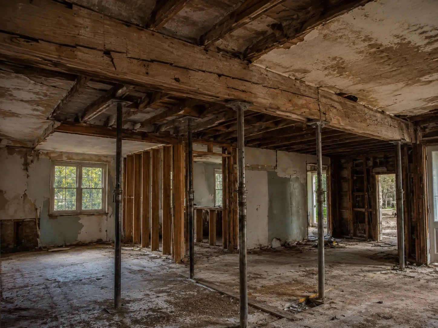 Before — Structural Beam Replacement